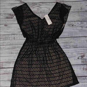Black and Brown Chevron Dress